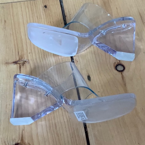 Mango Clear Slip-On Block Heel Mules - Transparent - Picture 4 of 6